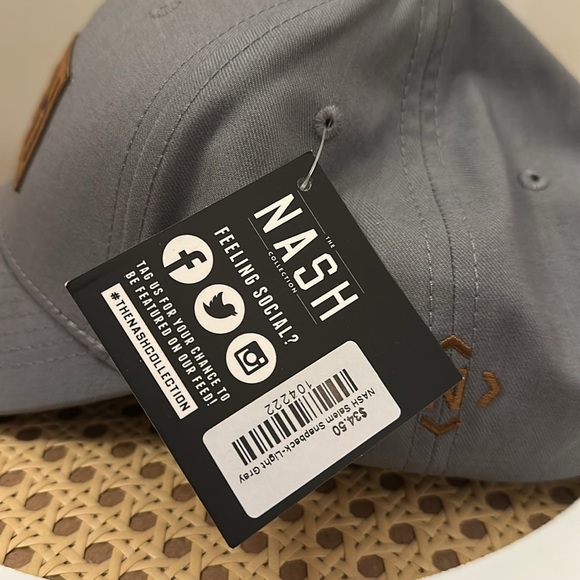 Nashville Snapback hat, light gray by The Nash Collection - Picture 4 of 5